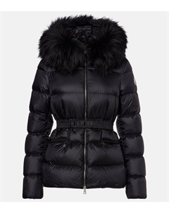 Пуховик Boed с отделкой из овчины, черный Moncler