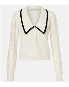 Кашемировый кардиган в матросском стиле, Cream Multi Frame