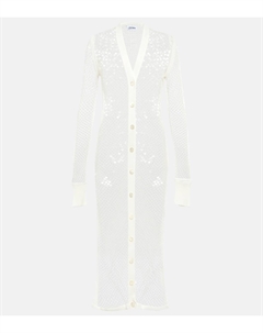 Платье миди из сетки с пайетками, экрю Jean paul gaultier