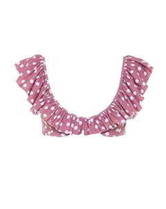 Верх бикини в горошек с оборками, Mauve Caroline constas