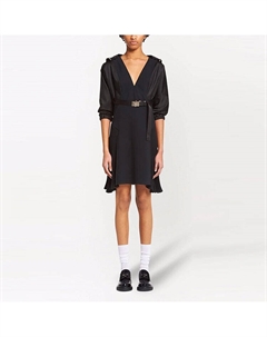 Платье с длинными рукавами женское черное Prada