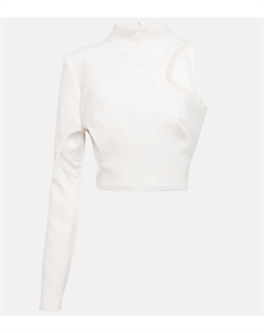 Креповый топ с вырезом, белый Mônot