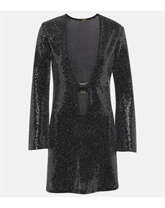 Мини-платье, украшенное пайетками, Black Silver Dodo bar or