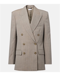 Двубортный шерстяной блейзер свободного кроя, Stone Stella mccartney