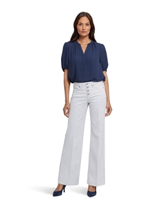 Джинсы Teresa Wide Leg Button Fly Jeans In Palencia Stripe, Palencia Stripe Nydj
