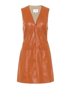 Платье из искусственной кожи Menphi, Burnt Orange Nanushka