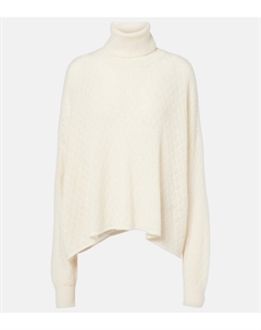 Водолазка из смеси шерсти и шелка с узором пуантель, Iconic Milk Chloe