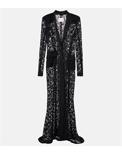 Кружевное макси-платье, черный Blumarine