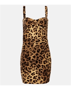 Мини-платье Monique из хлопка с леопардовым принтом, Sauvage The new arrivals ilkyaz ozel