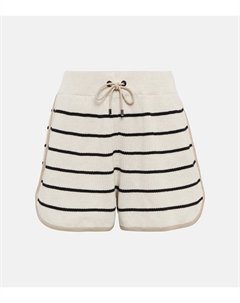 Полосатые хлопковые шорты, Avena+Nero+Cobblestone Brunello cucinelli