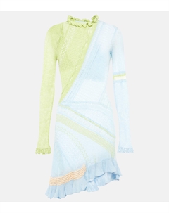 Мини-платье Ali из хлопка ажурной вязки, синий Roberta einer