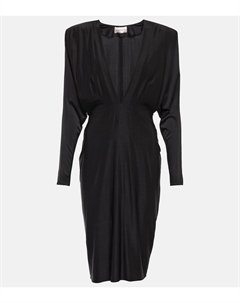Атласное платье миди, черный Alexandre vauthier