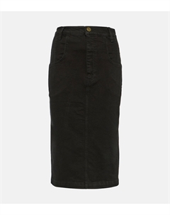 Юбка миди из денима с высокой талией и швами, Aster Frame