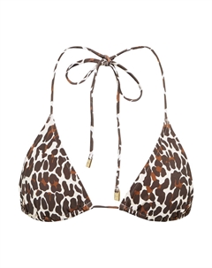 Верх бикини с треугольным принтом, Reva Leopard Tory burch