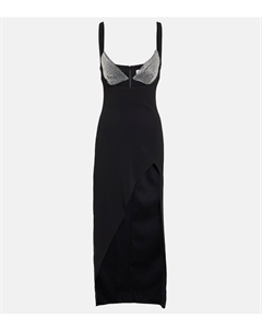 Длинное платье, украшенное кристаллами, черный Giuseppe di morabito