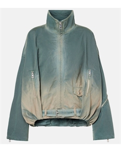 Пиджак из хлопкового габардина с воздушным принтом, Slate Blue Washed Loewe