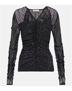 Сетчатый топ Eli, черный Diane von furstenberg