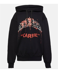 Толстовка из хлопкового джерси с принтом, черный Jw anderson