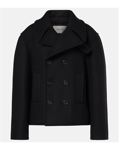 Пальто свободного кроя из девственной шерсти, Noir Saint laurent