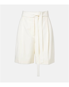 Шорты-бермуды из натуральной шерсти с поясом, Optic White Rohe