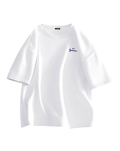 Футболка унисекс, хаки (Логотип на груди Blue Mood) Miniso