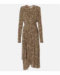 Платье макси с леопардовым принтом Zeidi, коричневый Isabel marant