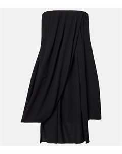 Платье-бюстье из шерстяной смеси с драпировкой и открытыми плечами, черный Jw anderson