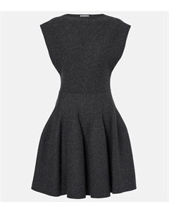 Мини-платье из смесового шелка годе, Anthracite Alaia