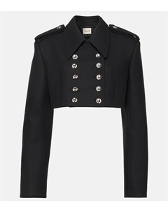 Укороченная куртка Leara из смесовой шерсти, черный Khaite