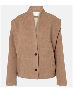 Куртка Drogo из смесовой шерсти, серо-коричневый Isabel marant