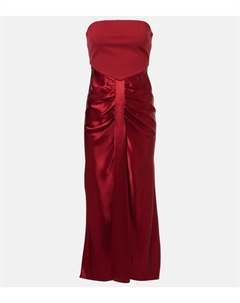 Платье-трансформер из понте и атласа с рюшами, Rouge Staud