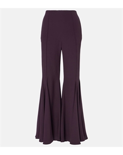 Укороченные расклешенные брюки из креп-сатина, Deep Purple Chloe