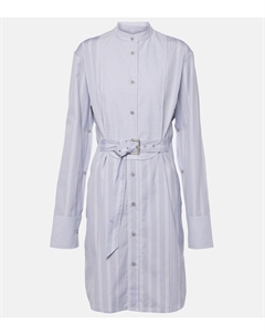 Платье-рубашка из хлопка в полоску, Light Grey Jw anderson