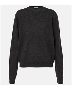 Свитер Джахи из кашемира, хлопка и шелка, Charcoal The row