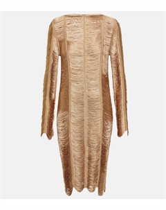 Мини-платье с бахромой, золотой Tom ford