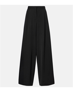 Широкие шерстяные брюки Paras, черный The row