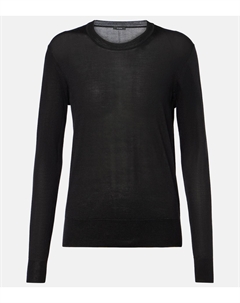 Тончайший свитер из шелка и хлопка, черный Joseph