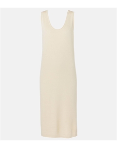 Шелковое платье миди Гарфилд, экрю The row