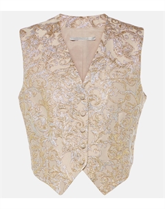 Парчовый жилет, золотой Stella mccartney