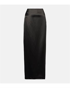 Юбка макси из атласа Bartelle, черный The row