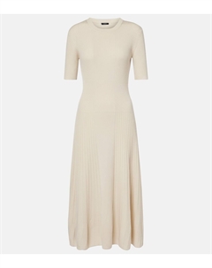 Платье миди из шерсти в рубчик, Quail Joseph