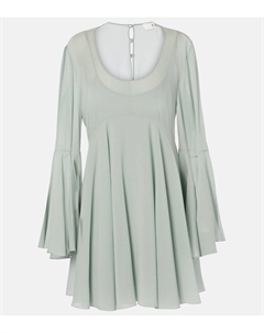 Мини-платье из шелкового шифона, Desert Green Chloe