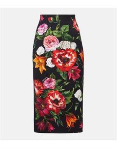 Юбка-карандаш с цветочным принтом, Anemoni Gigli F.Nero Dolce&gabbana