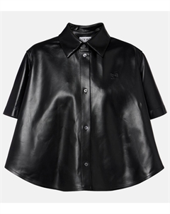 Кожаная рубашка для боулинга Anagram, черный Loewe