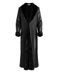 Макси-пальто Shelby из искусственного овчины, черный Alice+olivia