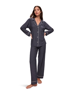 Пижама Gisele Printed Long Pj Set, Duo Stripe True Navy/Ivory Eberjey