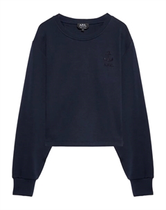 Укороченная толстовка с вышивкой, синий A.p.c.