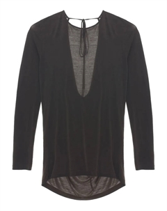 Топ с длинными рукавами и завязками, коричневый Uma wang