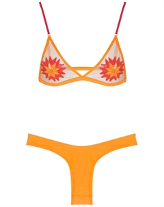 Бикини Sol с вышивкой, оранжевый Amir slama