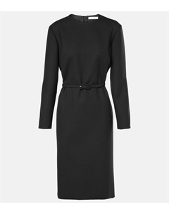 Шерстяное платье миди Angeline, черный The row